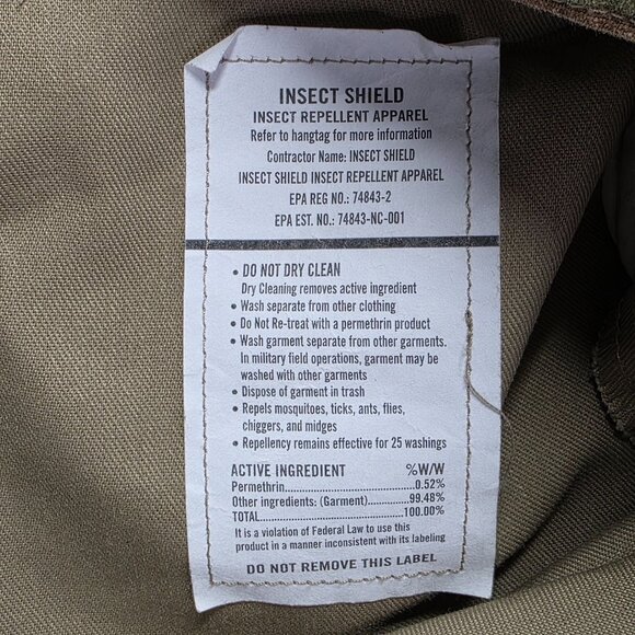 USGI Army Combat Pants Medium Reg 34 32 Camo Ripstop Insect Shield Hunting Hike - Picture 12 of 16